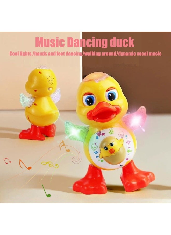 TOY GARDEN Electric Dancing Duck Toy for Kids – Flashing Lights, Music, Eye Blink & Body Shake – Educational Musical Toy  - Image 2