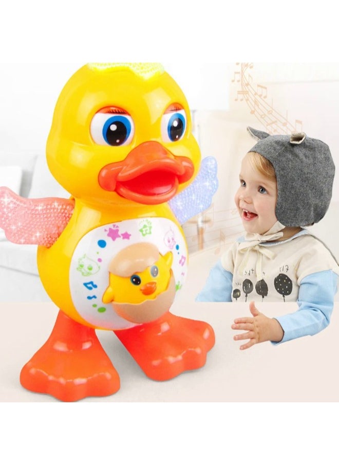 TOY GARDEN Electric Dancing Duck Toy for Kids – Flashing Lights, Music, Eye Blink & Body Shake – Educational Musical Toy  - Image 4