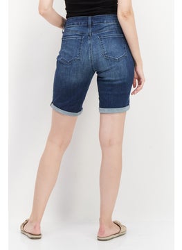 NYDJ Women Washed Denim Shorts, Blue  - Image 3