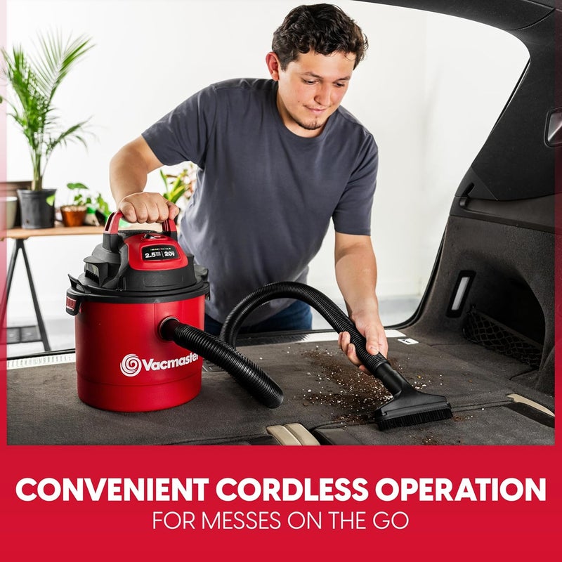 Vacmaster 2.5-Gallon 20V Cordless Wet/Dry Vac - DVOM202P 1101 - Image 3