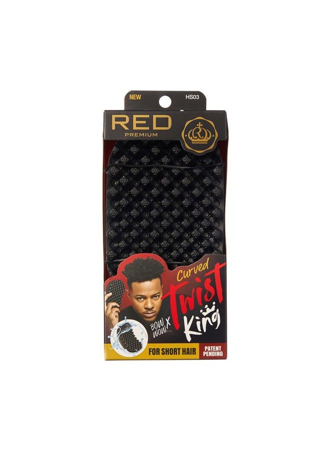 Red by Kiss Bow Wow X Twist King Luxury Twist Styler Washable, Durable, Crumb Free, Twist Brush for Afro Curl (Curved&Dense) - Image 1