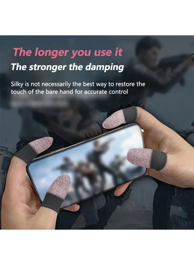 Purple Black 40 قطعة أكمام الألعاب للأصابع مضادة للمس رقيقة جدًا قابلة للتنفس ناعمة مع حقيبة تخزين وصندوق قصدير - Image 2