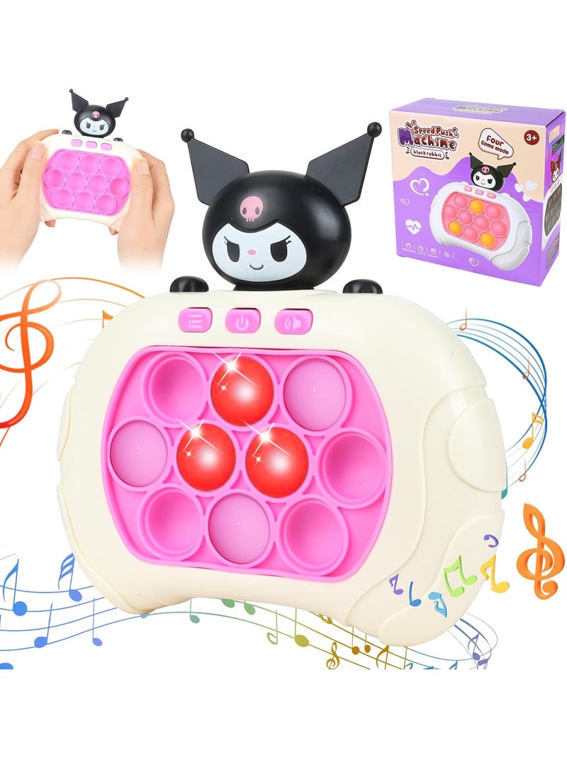 Quick Push Bubbles Game Console, Electronic Pop It Toy, Pop It Console, Push Pop Bubble Sensory Fidget Toy, Light Up Pattern Popping Games, Birthday Gifts For Kids And Adults (Kuromi) - Package Shape May Vary  - Image 1