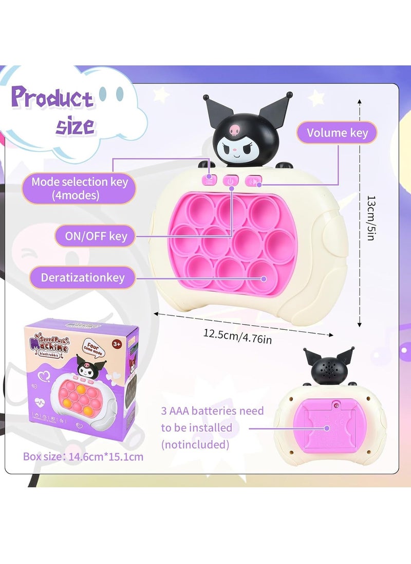 Quick Push Bubbles Game Console, Electronic Pop It Toy, Pop It Console, Push Pop Bubble Sensory Fidget Toy, Light Up Pattern Popping Games, Birthday Gifts For Kids And Adults (Kuromi) - Package Shape May Vary  - Image 2