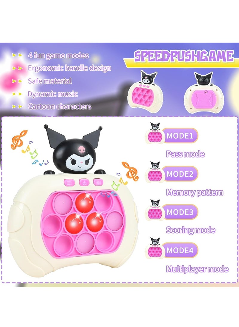 Quick Push Bubbles Game Console, Electronic Pop It Toy, Pop It Console, Push Pop Bubble Sensory Fidget Toy, Light Up Pattern Popping Games, Birthday Gifts For Kids And Adults (Kuromi) - Package Shape May Vary  - Image 3