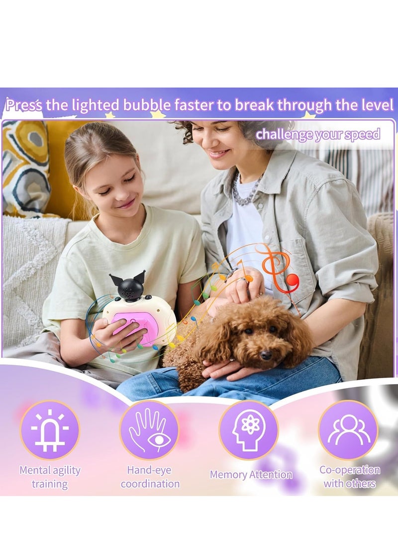 Quick Push Bubbles Game Console, Electronic Pop It Toy, Pop It Console, Push Pop Bubble Sensory Fidget Toy, Light Up Pattern Popping Games, Birthday Gifts For Kids And Adults (Kuromi) - Package Shape May Vary  - Image 4