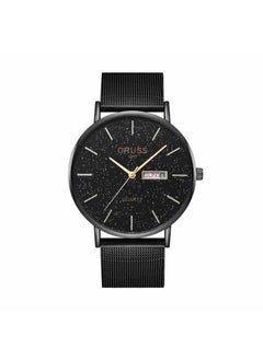 Generic Swiss Automatic Movement Mens Calendar Watch Men's net with stars [double calendar]] 