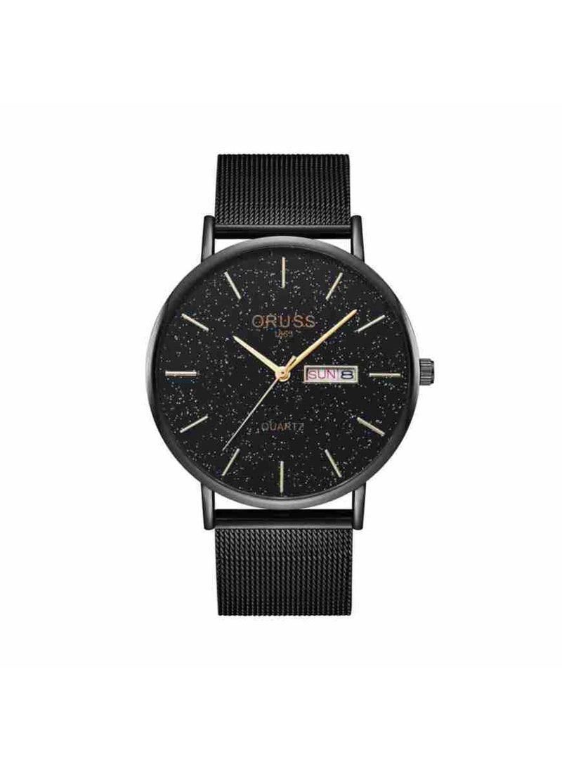 Generic - Swiss Automatic Movement Mens Calendar Watch Men's net with stars [double calendar]] - Image 1