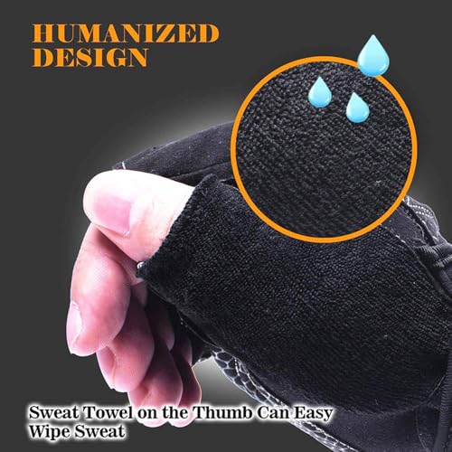 Alexvyan Imported Running Gloves Fitness Riding Biking Outdoor Gloves Protective Hand Riding, Cycling, Bike Motorcycle Gym Gloves for Men, Universal Size (Green- Half Finger) - Image 4