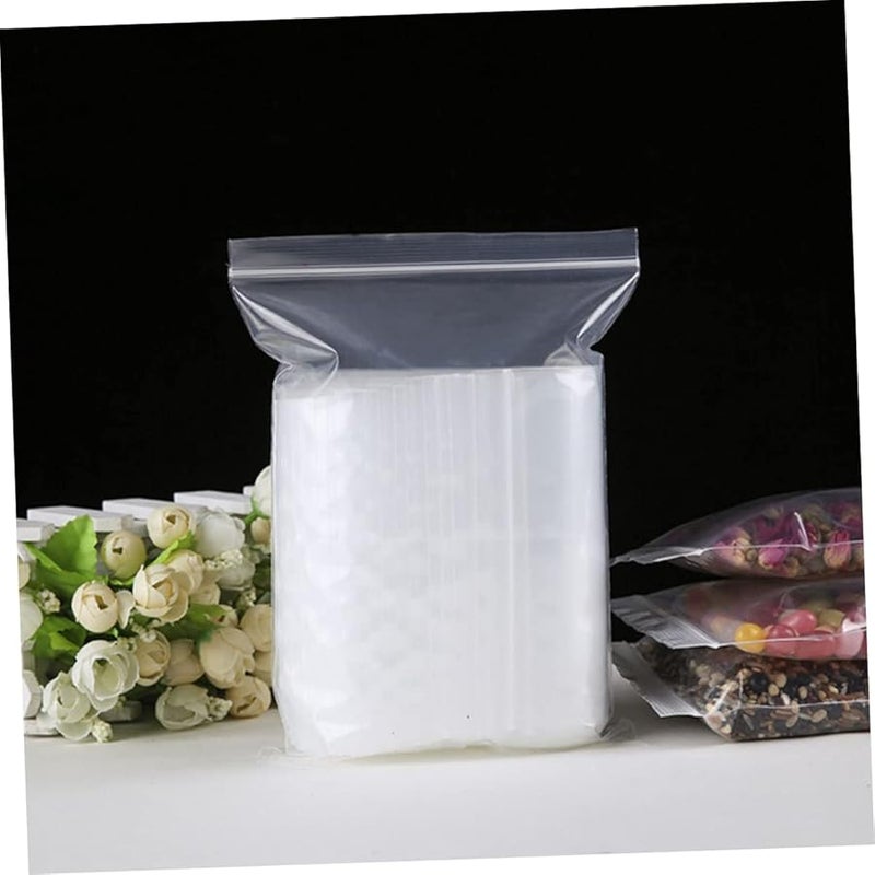 PartyKindom 300pcs Thickened Reusable Plastic Zipper Storage Bags Heavy Duty Resealable Lock For Organizing Beads Jewelry - Image 5