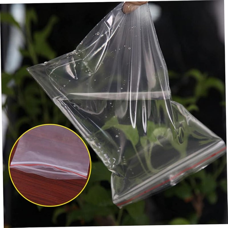 PartyKindom 300pcs Thickened Reusable Plastic Zipper Storage Bags Heavy Duty Resealable Lock For Organizing Beads Jewelry - Image 3