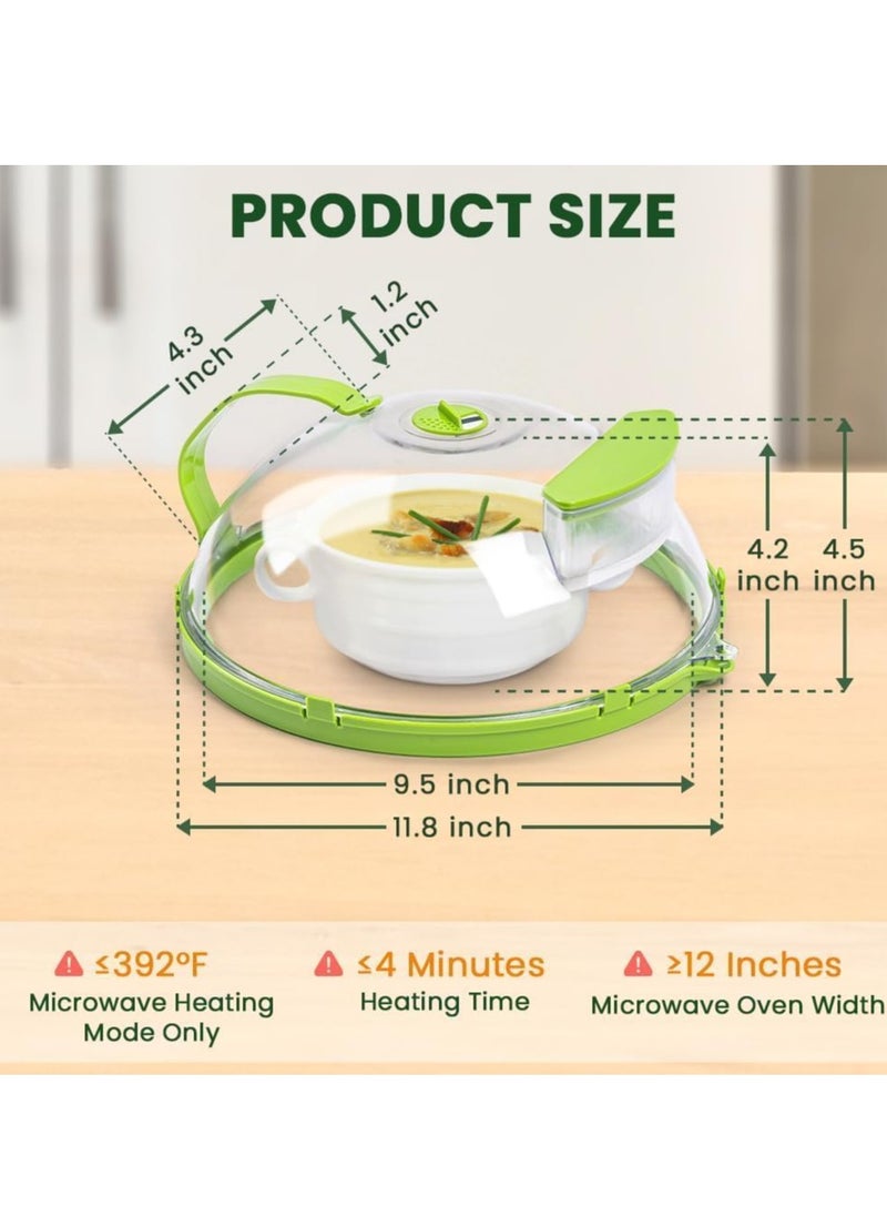 SYOSI Microwave Cover for Food, Clear Microwave Splatter Cover with Handle and Water Storage Box, 10 Inch Plate Covers, Kitchen Gadgets and Accessories, House Essentials for New Home Gifts  - Image 5