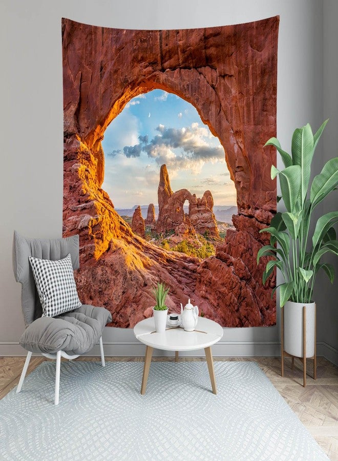 Loccor Arches National Park Tapestry 92''x70'' Turret Arch Through The North Window Utah Wall Tapestry American Western Scenery Wall Hangings for Home Bedroom Living Room Decorations - Image 3