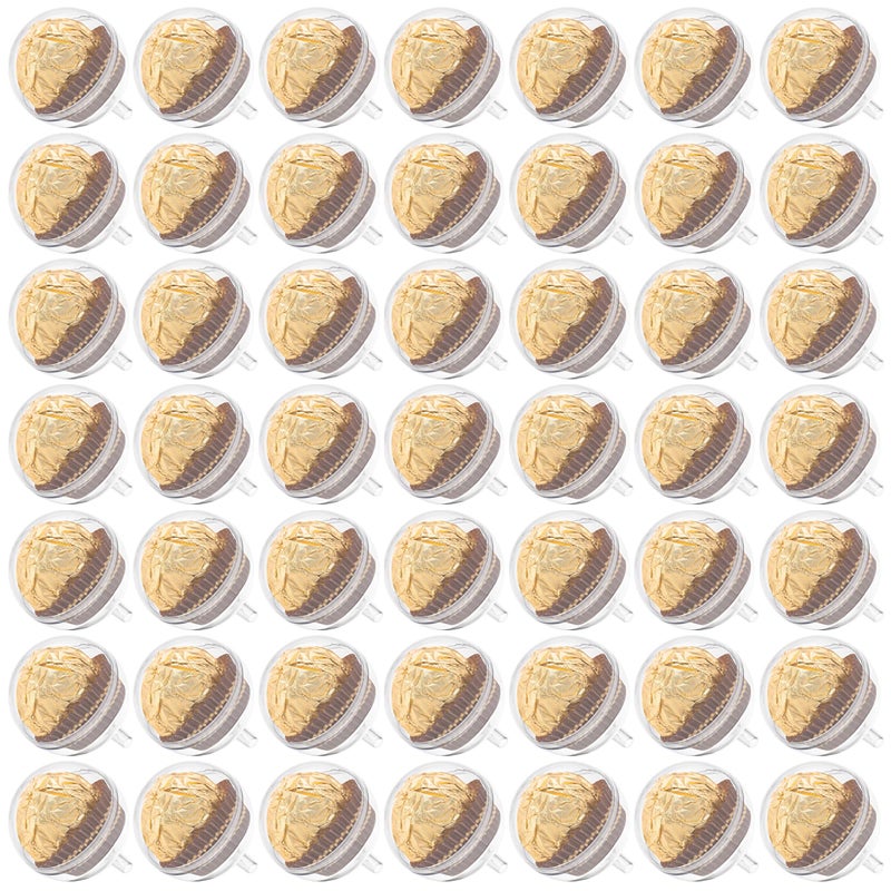 Hedume 100 Pcs Clear Chocolate Box Holder, Plastic Round Chocolate Candy Wrapper Holder, Chocolate Ball Bouquet Holder, Candy Packaging Case for Birthday Wedding Party Decor - Image 1