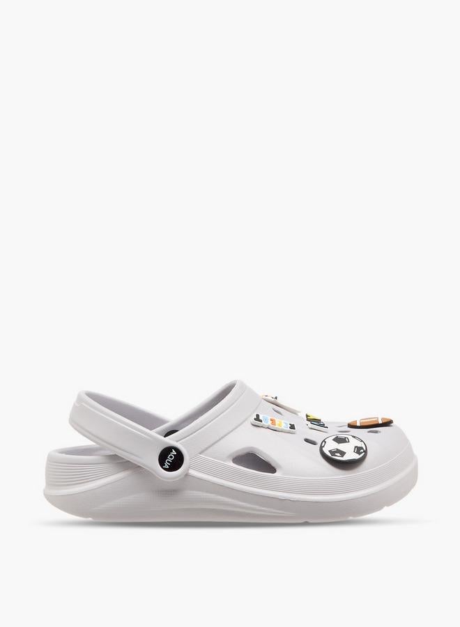 Aqua Boys Sports Jibbitz Embellished Clogs - Image 3