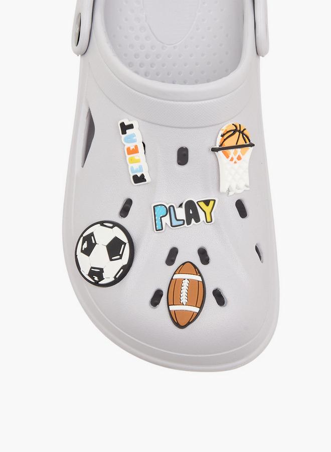 Aqua Boys Sports Jibbitz Embellished Clogs - Image 4