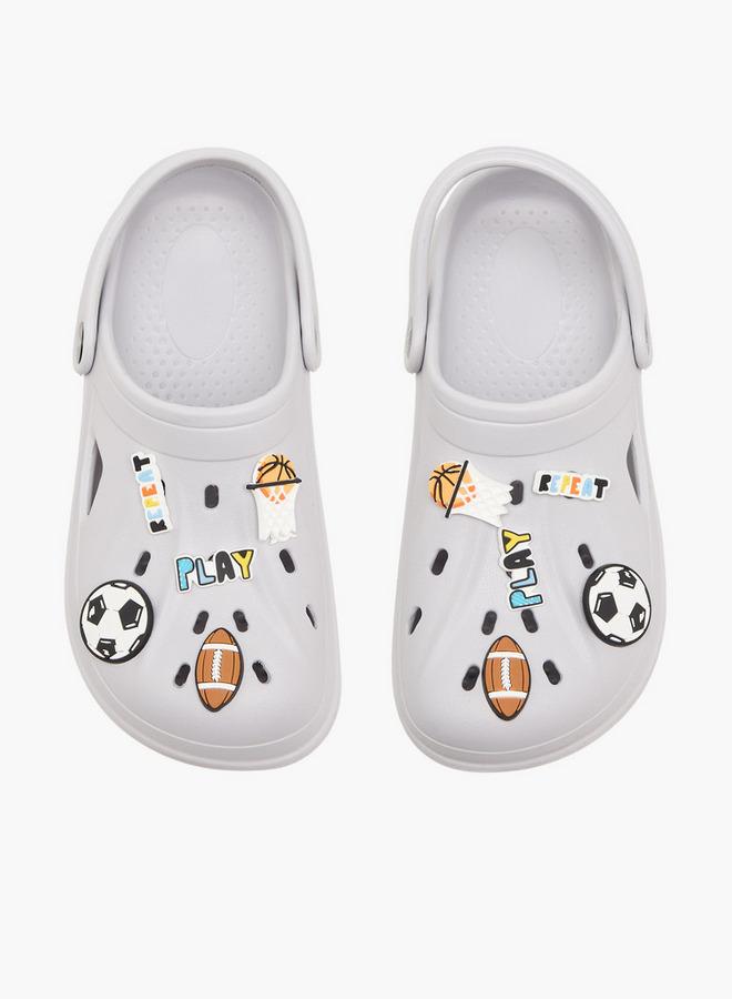 Aqua Boys Sports Jibbitz Embellished Clogs - Image 1
