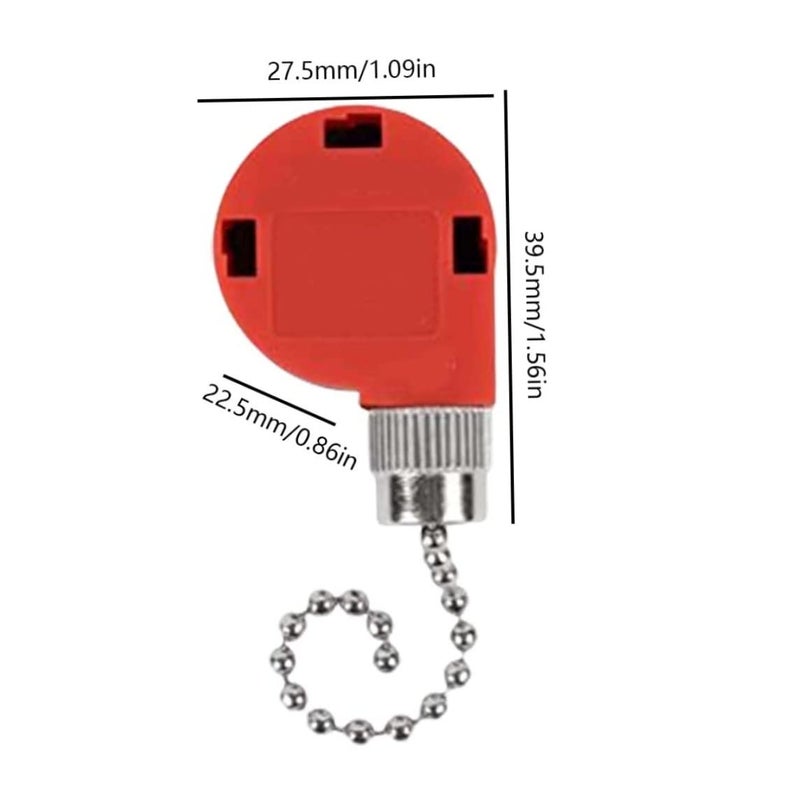 Ceiling Fan Pull Chain Switch 4 Wire 3 Speed Control Red with Silver 2PCS - Image 4