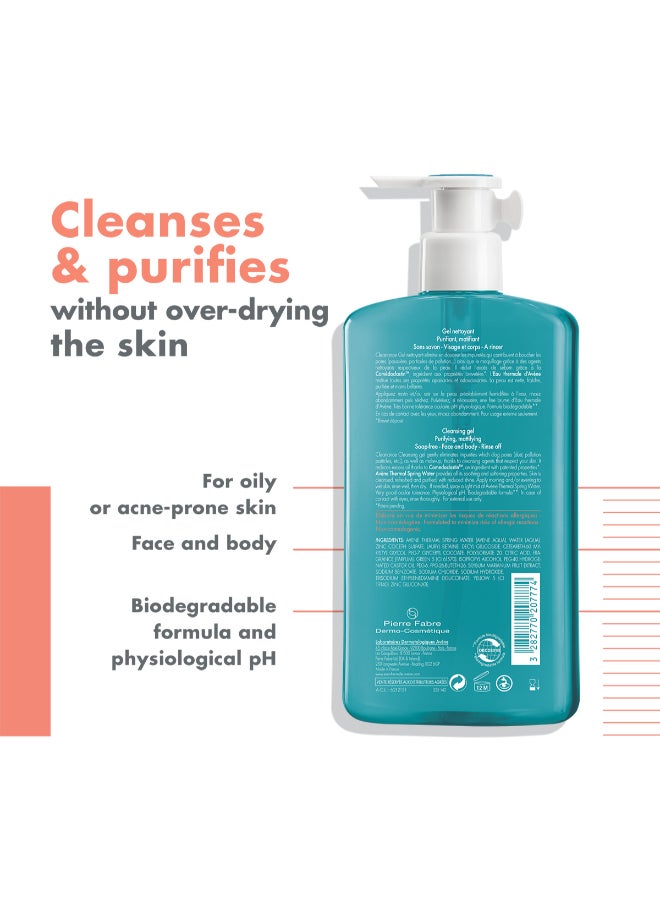 AVENE Cleanance - Cleansing Gel - Purifying & Mattifying - With Avène Thermal Spring Water - Reduces Imperfections & Excess Sebum - Light & Foaming Texture - Soap-Free - Blemish-Prone Skin - 400 ml Green 400ml - Image 3