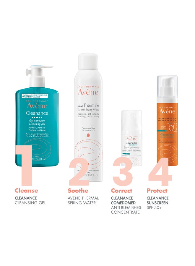 AVENE Cleanance - Cleansing Gel - Purifying & Mattifying - With Avène Thermal Spring Water - Reduces Imperfections & Excess Sebum - Light & Foaming Texture - Soap-Free - Blemish-Prone Skin - 400 ml Green 400ml - Image 5