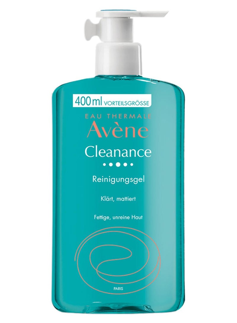 AVENE Cleanance - Cleansing Gel - Purifying & Mattifying - With Avène Thermal Spring Water - Reduces Imperfections & Excess Sebum - Light & Foaming Texture - Soap-Free - Blemish-Prone Skin - 400 ml Green 400ml - Image 1