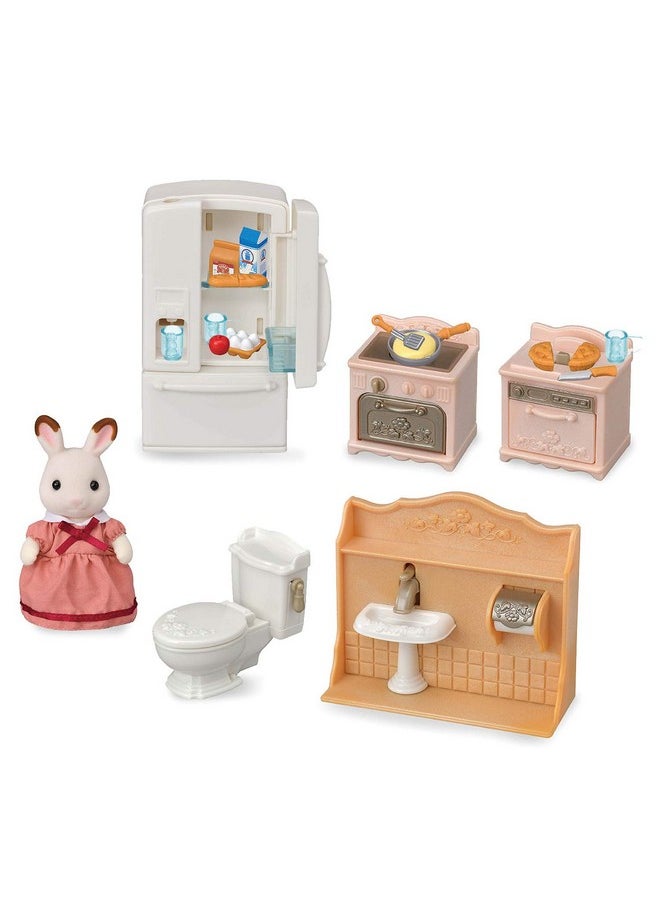 Calico Critters Calico Critters Playful Starter Furniture Set - Toy Dollhouse Furniture and Accessories Set with Collectible Figure Included  - Image 1