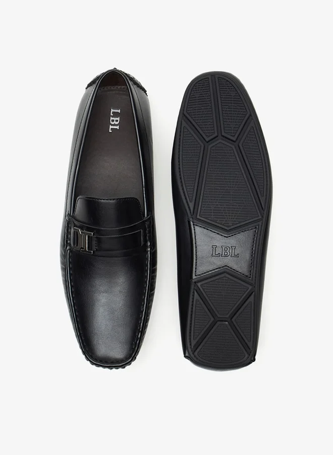 ال بي ال من شو اكسبرس Men's Solid Slip-On Moccasins