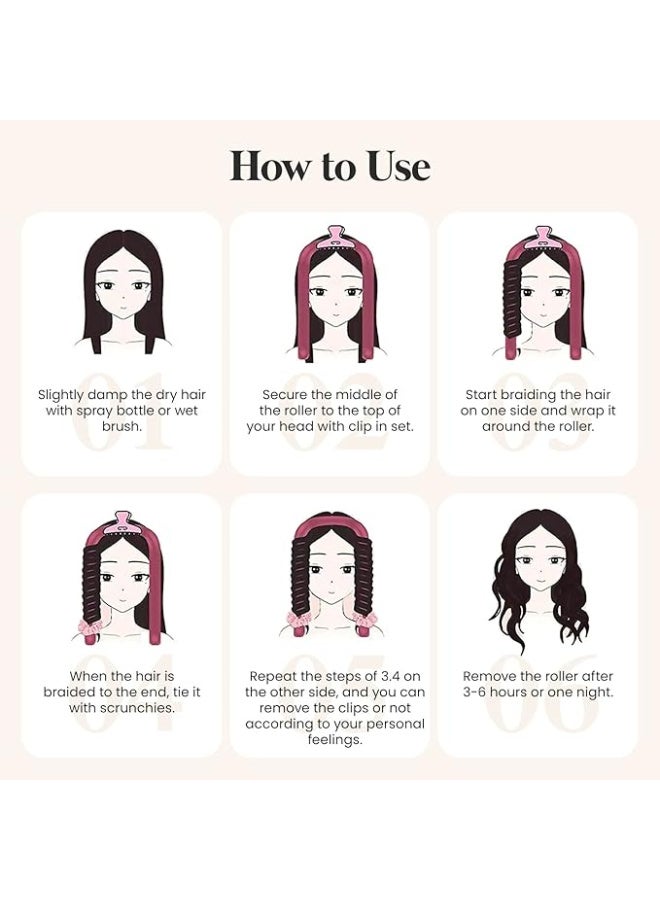 Elegant Silk Sleep Bonnet for Women, Single Layer Satin Fabric, High-Tech Care, Can Be Worn While Sleeping, Plus Sponge Headband for Heatless Curling at Night for a Gorgeous Natural Look, Black - Image 4