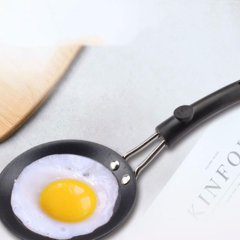 Mini Non-stick Frying Pan 12cm Omelette and Egg Pan with Bakelite Handle, Small Cooking Skillet for Home Kitchen and Pancake Making - Image 5