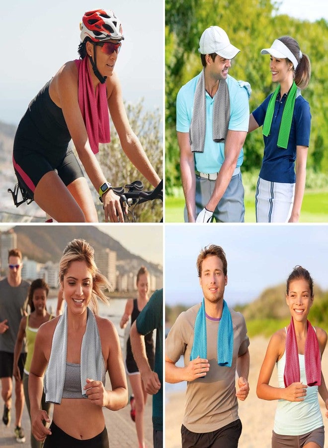 Maitys 120 Pcs Microfiber Ice Towel, Cooling Cold Comfortable Towels for Neck and Face Breathable Chilly Towel for Yoga, Sport, Gym, Workout, Camping and Activities(Multicolor,11.8 x 31.5 Inches) - Image 5