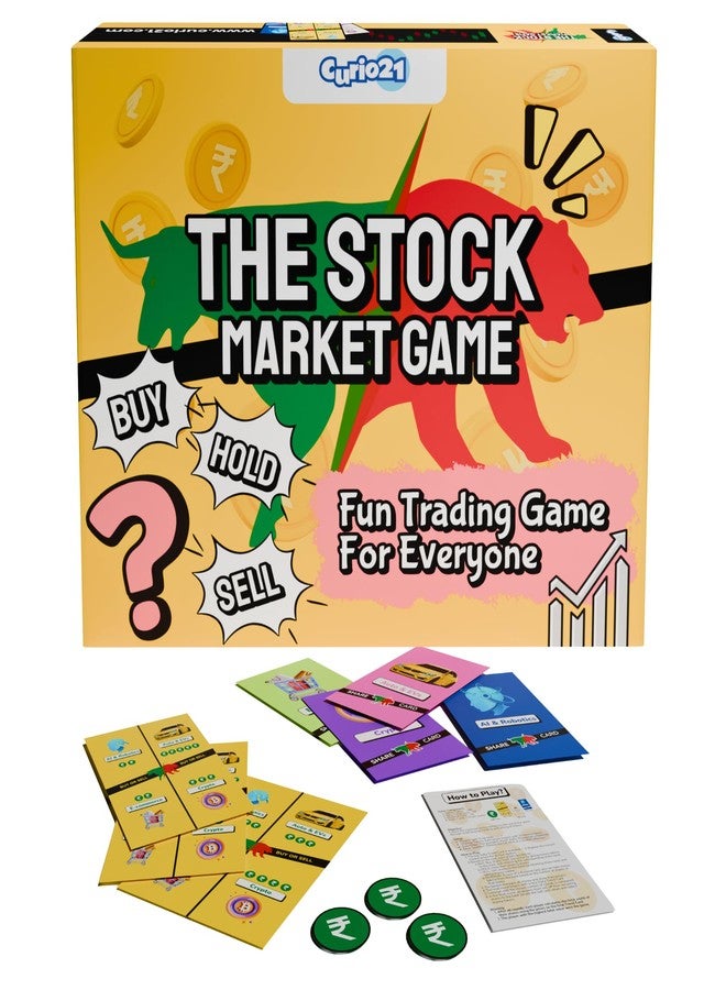 Curio21 Stock Market Game – Learn Investing Through Play | Buy Hold Sell Share Trading Strategy Card & Board Game | Fun Finance Activity for Family & Friends | 2–4 Players | Gift for Teens & Adults - Image 1