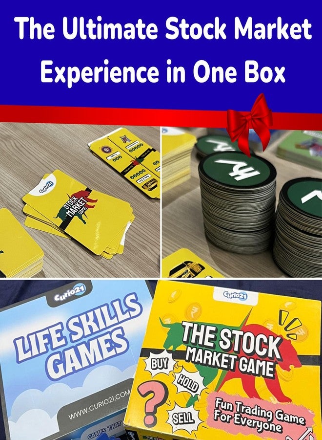 Curio21 Stock Market Game – Learn Investing Through Play | Buy Hold Sell Share Trading Strategy Card & Board Game | Fun Finance Activity for Family & Friends | 2–4 Players | Gift for Teens & Adults - Image 4
