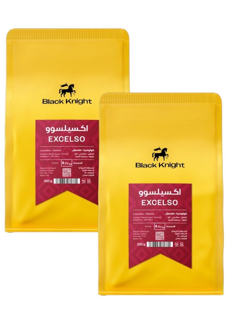 Black Knight Coffee Bean Excelso Colompia 250g For Espresso And Filter - Image 3