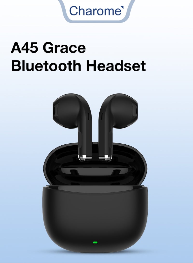Charome A45 Grace Wireless Bluetooth Headset with IPX4 Waterproof, 20 Hour Playback, and Type C Fast Charging - Image 1