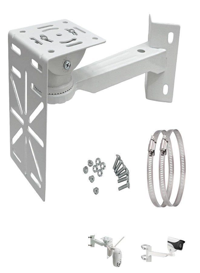 Nvrttrr L-Shape Dome Camera Bracket, Wall Ceiling Mount For Security Camera, Mount, (L-Bracket +Vertical Pole Bracket+Hoop 7.8 In ) - Image 1