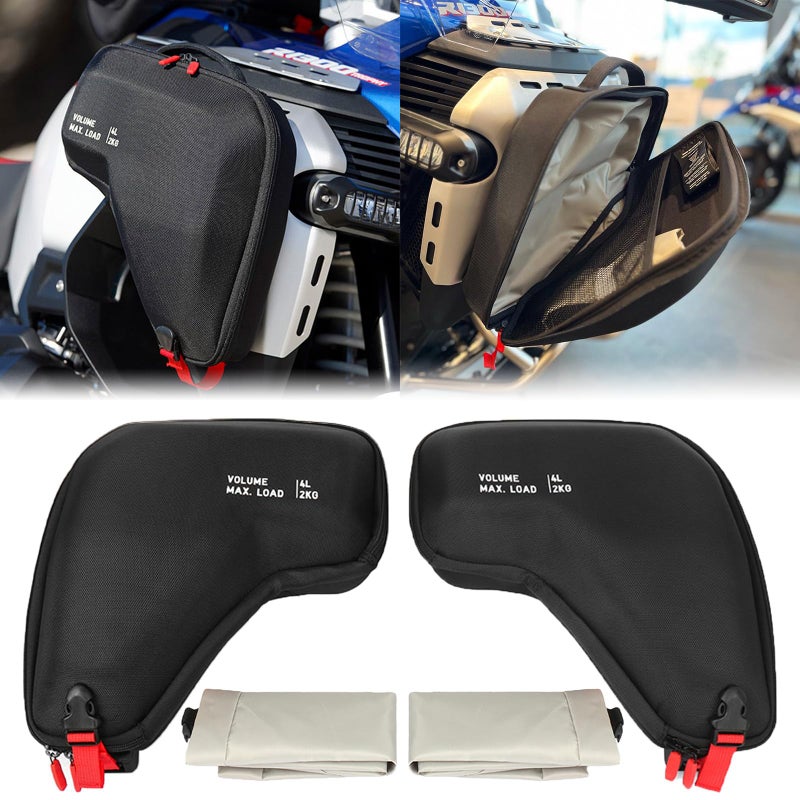 حقيبة تخزين جانبية لردياتير دراجة FWXEOZ الجديدة لـ R1300GS تناسب ملحقات دراجة BMW R 1300 GS Trophy Adventure 2024 2025 سعة 4 لتر