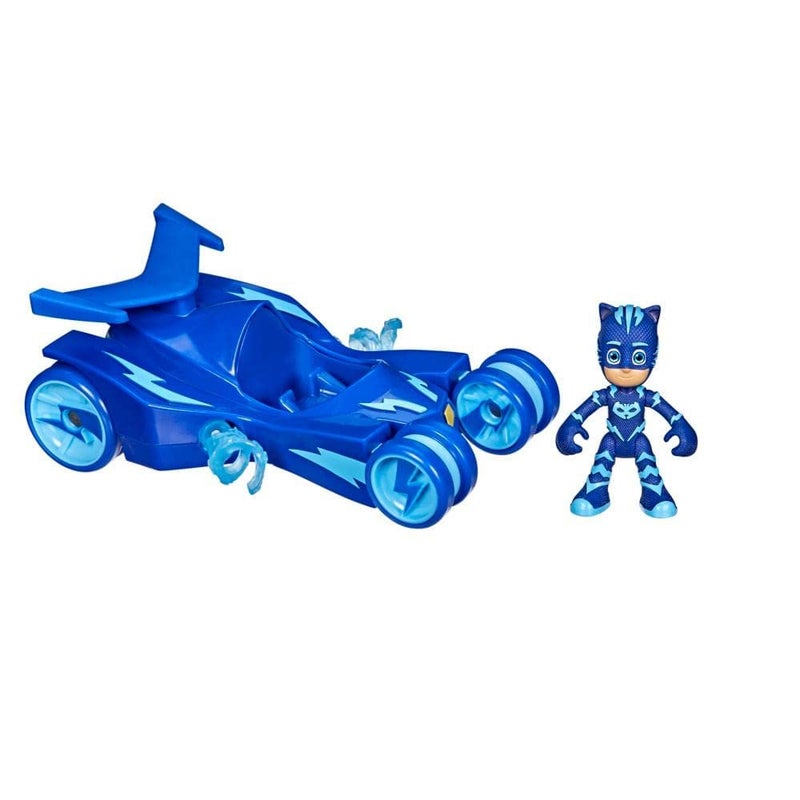 PJMASKS PJ Masks Catboy Deluxe Vehicle Preschool Toy, Cat-Car Toy with Spinning Super Cat Stripes and Catboy Action Figure for Kids Ages 3 and Up - Image 1