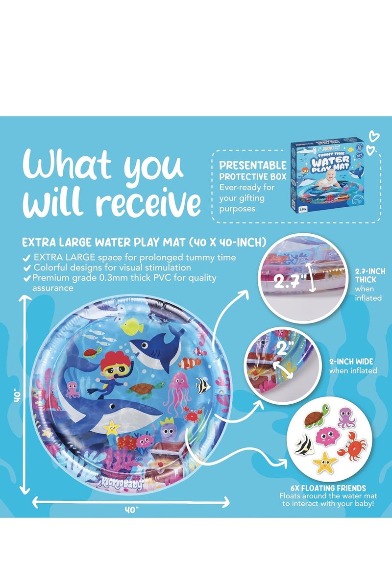 ممز بلانيت سجاده  مائيه الحجم الكبير 100 * 100 سم من ممز بلانيت  ،العاب اطفال حديثي الولاده تساعد علي تقويه عضلات الرقبه و الزحف حتي سن 5 سنوات ، مركز نشاط كبير جدا متعدد المراحل للاطفال والالعاب الحسية، سجاده لعب قابل للنفخ، هدية تحفيز بصري للاولاد والبنات, العاب للاطفال من سن 3 شهور ، العاب للبيبي_ سجاده اطفال ، العاب اطفال - Image 5