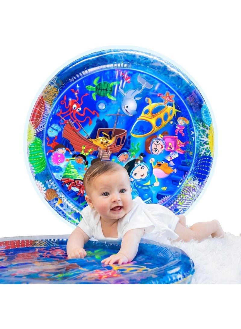 ممز بلانيت سجاده  مائيه الحجم الكبير 100 * 100 سم من ممز بلانيت  ،العاب اطفال حديثي الولاده تساعد علي تقويه عضلات الرقبه و الزحف حتي سن 5 سنوات ، مركز نشاط كبير جدا متعدد المراحل للاطفال والالعاب الحسية، سجاده لعب قابل للنفخ، هدية تحفيز بصري للاولاد والبنات, العاب للاطفال من سن 3 شهور ، العاب للبيبي_ سجاده اطفال ، العاب اطفال - Image 1