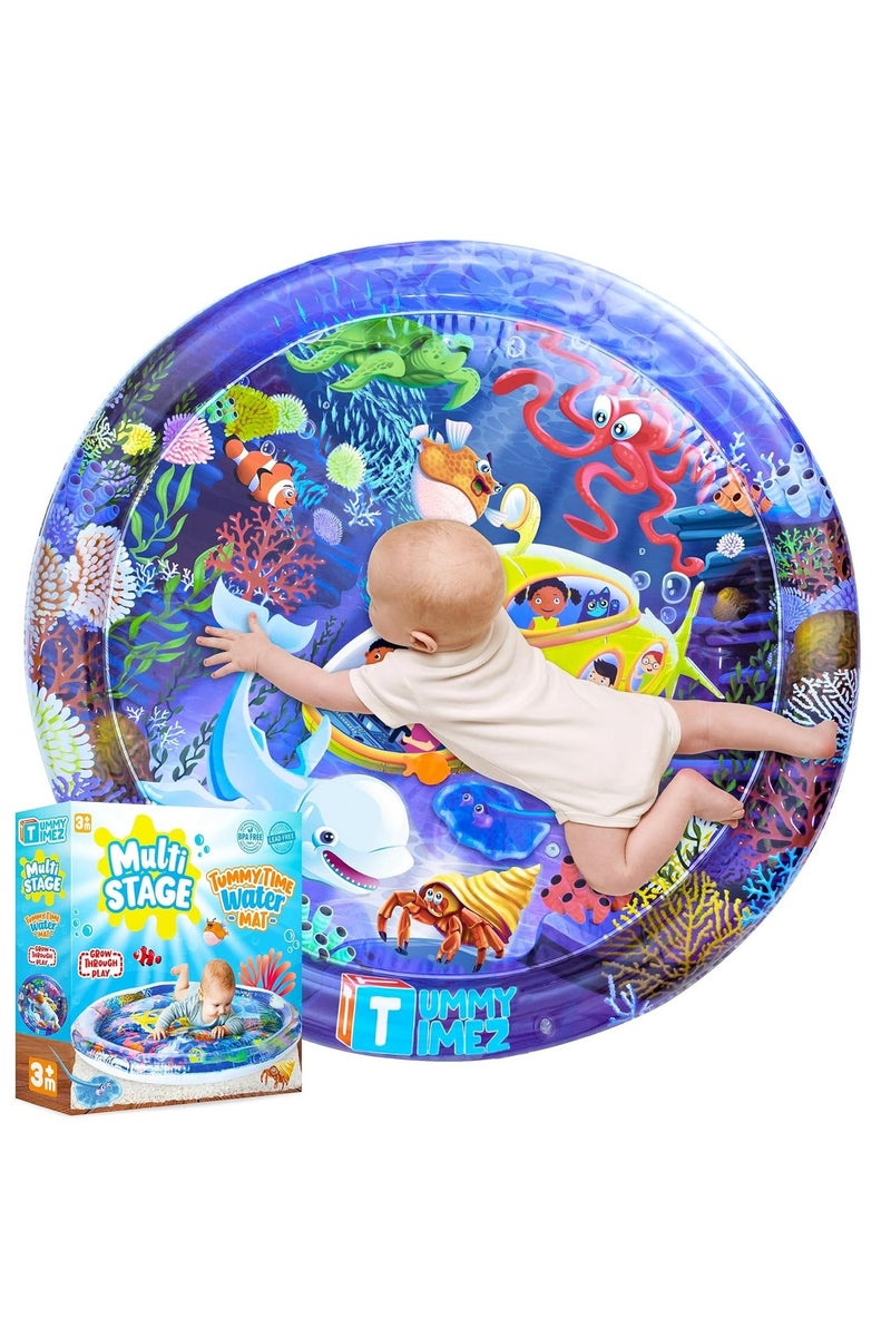 ممز بلانيت سجاده  مائيه الحجم الكبير 100 * 100 سم من ممز بلانيت  ،العاب اطفال حديثي الولاده تساعد علي تقويه عضلات الرقبه و الزحف حتي سن 5 سنوات ، مركز نشاط كبير جدا متعدد المراحل للاطفال والالعاب الحسية، سجاده لعب قابل للنفخ، هدية تحفيز بصري للاولاد والبنات, العاب للاطفال من سن 3 شهور ، العاب للبيبي_ سجاده اطفال ، العاب اطفال - Image 2