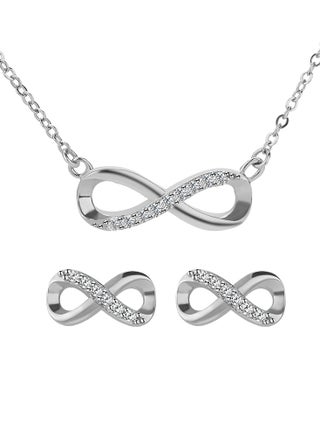 Swarovski Elements Crystal 18K Gold Plated 925 Sterling Silver Infinity Pendant Necklace and Studs Earrings J.Rosée Fashion Jewelry Sets for Women Gift Packing JR888 - pzsku/Z298F532BA090C95B7B9AZ/45/_/1729588332/fe1dde82-19a2-4926-b0d4-9a165a3e2894