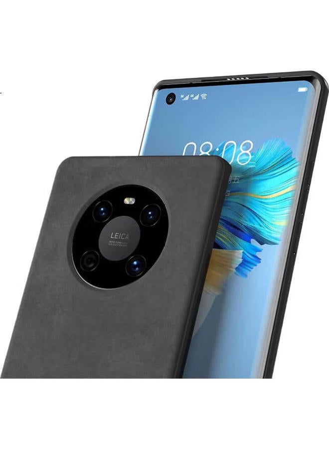 Hotfire Phone Case For Huawei Mate40, Huawei Mate40E Protective Cover, Upgraded Skin-Like Lambskin Matte Lens Full Protection Silicone Case For Men And Women - Midnight Black - Image 2