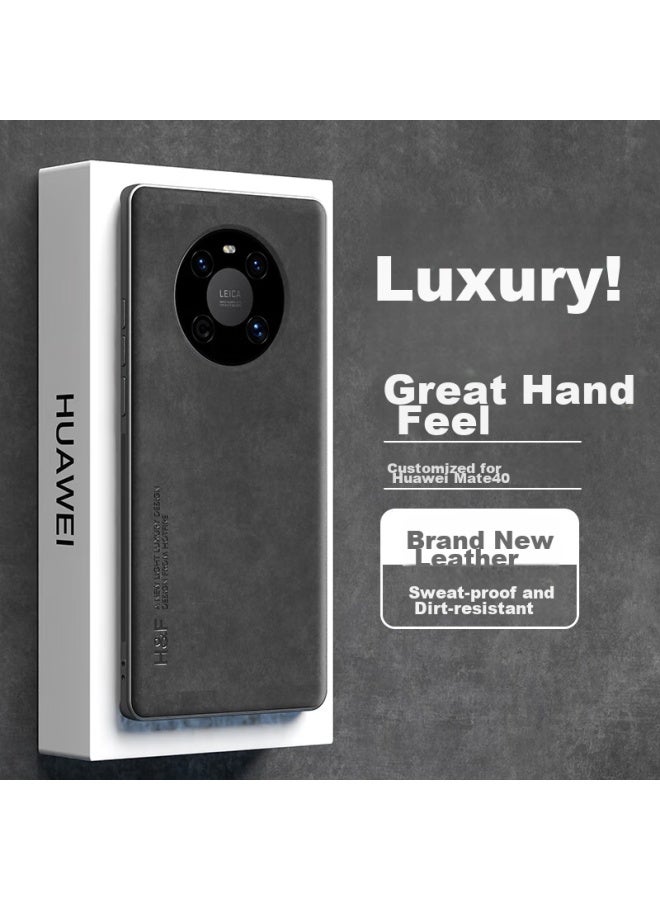 Hotfire Phone Case For Huawei Mate40, Huawei Mate40e Protective Cover, Upgraded Skin-like Lambskin Matte Lens Full Protection Silicone Case For Men And Women - Midnight Black - Image 1