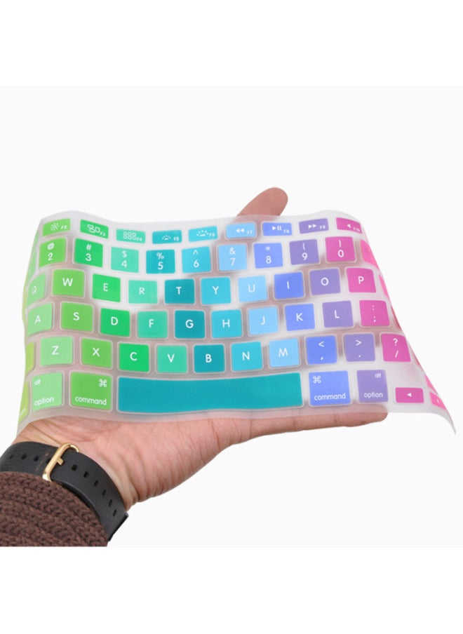Generic - Macbook Pro M3pro Keyboard Protector Laptop Computer Protective Film Keyboard Sticker Cover-Color:Army Green-Dimensions:US Version 13air(A1932) - Image 1