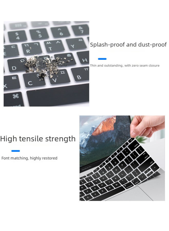 Generic - Macbook Pro M3pro Keyboard Protector Laptop Computer Protective Film Keyboard Sticker Cover-Color:Army Green-Dimensions:US Version 13air(A1932) - Image 1