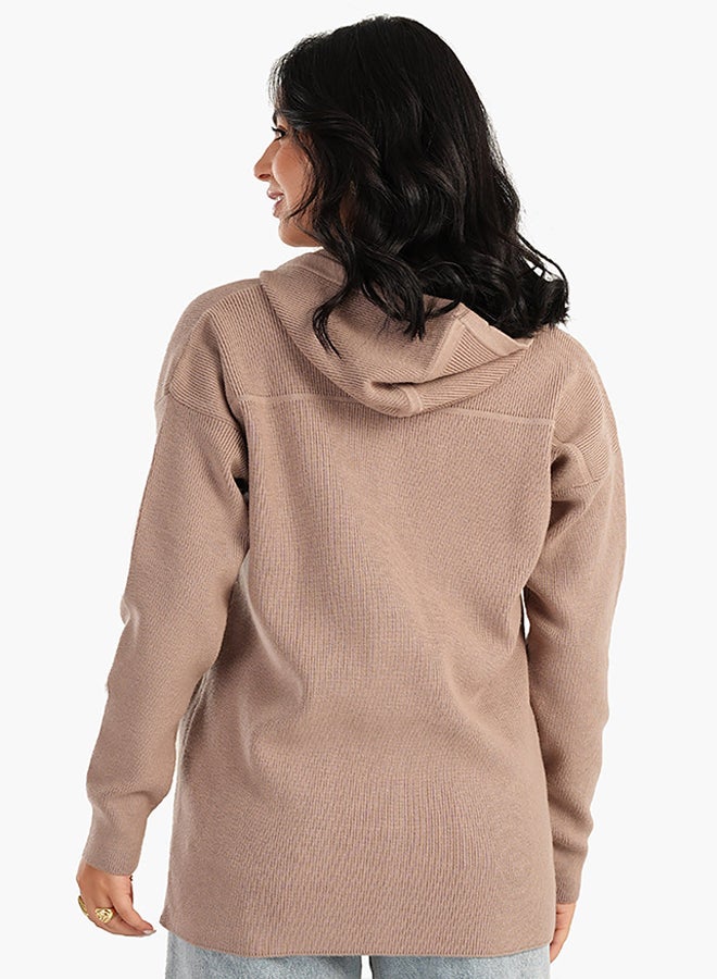 Carina Knitted Hooded Cardigan - Image 3