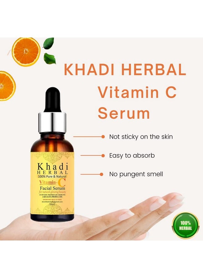 Khadi Herbal - Herbigiri Herbal Face Care Combo Of Vitamin C And Retinol Face Serum Natural Day And Night Serum For Glowing Skin Pigmentation & Dry Skin 30Ml+30Ml Combo Pack - Image 1