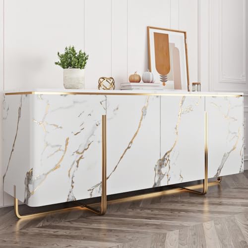 STICKEEP White and Gold Marble Peel and Stick Wallpaper Waterproof Marble Contact Paper for Countertops Kitchen Marble Vinyl Wrap Granite Wallpaper for Cabinets Bathroom Vanity Desk 17.7" x 120" - Image 5