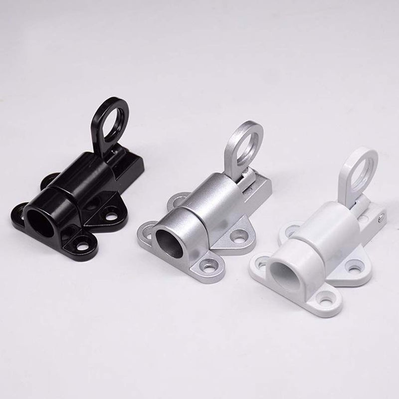 klarako 2pcs Metal Door Latch Lock Attic Door Window Gate Security Pull Ring Spring Bounce Home Door Bolt Security Latch Hasp Sliding Lock Black - Image 5