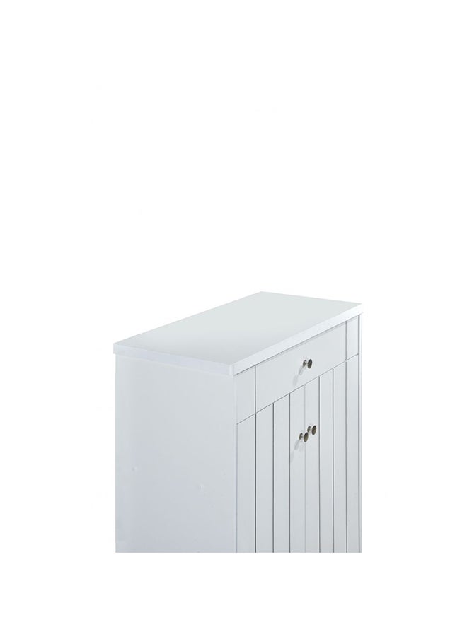DANUBE HOME Pluto Shoe Cabinet 19 Pairs Shoe Rack Modern Design Furniture Wooden Shoe Organizer For Entryway, Hallway, Living Room Made In Malaysia L 80 x W 40 x H 120 cm Super White  - Image 4